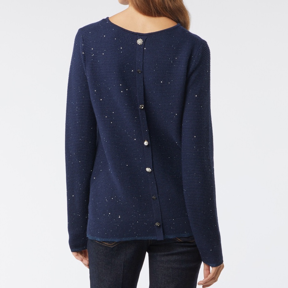 Oltre Cashmere Blend Sweater with Sequins